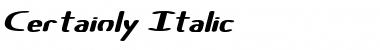 Download Certainly Italic Font Title Preview