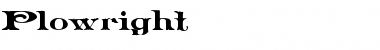 Download Plowright Regular Font Title Preview