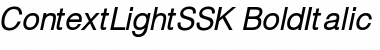 Download ContextLightSSK BoldItalic Font Title Preview
