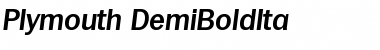 Download Plymouth-DemiBoldIta Regular Font Title Preview
