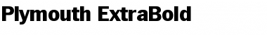 Download Plymouth-ExtraBold Regular Font Title Preview