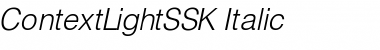 Download ContextLightSSK Italic Font Title Preview