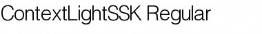Download ContextLightSSK Regular Font Title Preview