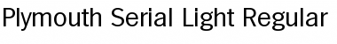 Download Plymouth-Serial-Light Regular Font Title Preview