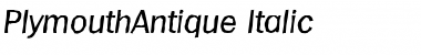 Download PlymouthAntique Italic Font Title Preview