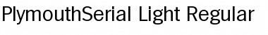 Download PlymouthSerial-Light Regular Font Title Preview