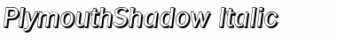 Download PlymouthShadow Italic Font Title Preview