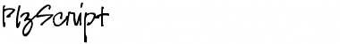 Download PlzScript Regular Font Title Preview
