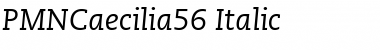 Download PMNCaecilia56 RomanItalic Font Title Preview