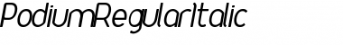 Download Podium Regular Font Title Preview