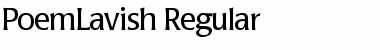 Download PoemLavish Regular Font Title Preview