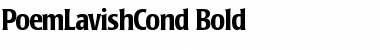 Download PoemLavishCond Bold Font Title Preview