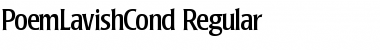Download PoemLavishCond Regular Font Title Preview