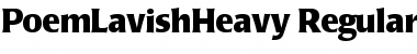 Download PoemLavishHeavy Regular Font Title Preview