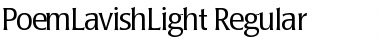Download PoemLavishLight Regular Font Title Preview
