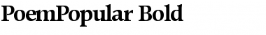Download PoemPopular Bold Font Title Preview