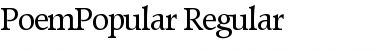 Download PoemPopular Regular Font Title Preview