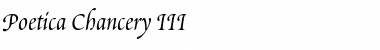 Download Poetica ChanceryIII Italic Font Title Preview