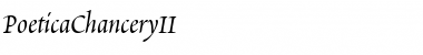 Download PoeticaChanceryII RomanItalic Font Title Preview