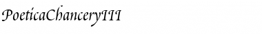 Download PoeticaChanceryIII RomanItalic Font Title Preview
