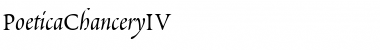 Download PoeticaChanceryIV RomanItalic Font Title Preview