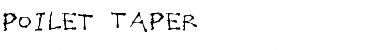 Download Poilet Taper Regular Font Title Preview