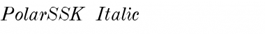Download PolarSSK Italic Font Title Preview