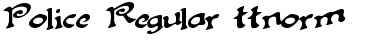 Download Police Regular Font Title Preview
