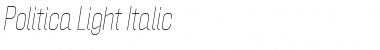 Download Politica Light Italic Font Title Preview