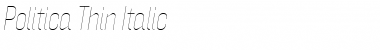 Download Politica Thin Italic Font Title Preview