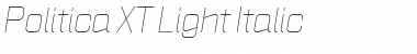 Download Politica XT Light Italic Font Title Preview