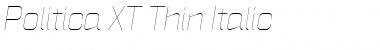 Download Politica XT Thin Italic Font Title Preview