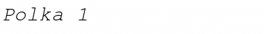 Download Polka 1 Italic Font Title Preview