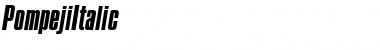Download PompejiItalic Regular Font Title Preview