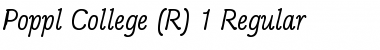 Download Poppl-College One BQ Regular Font Title Preview