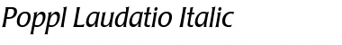 Download Poppl-Laudatio Italic Font Title Preview