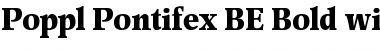 Download Poppl-Pontifex BE Regular Font Title Preview