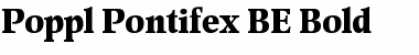 Download Poppl-Pontifex BE Regular Font Title Preview