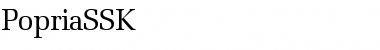 Download PopriaSSK Regular Font Title Preview