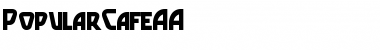 Download PopularCafeAA Regular Font Title Preview
