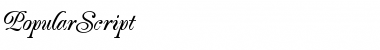 Download PopularScript Regular Font Title Preview