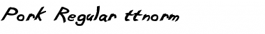Download Pork Regular Font Title Preview