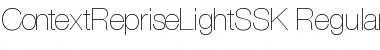 Download ContextRepriseLightSSK Regular Font Title Preview
