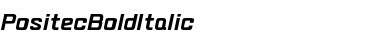 Download PositecBoldItalic Regular Font Title Preview
