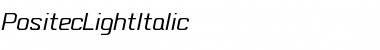 Download PositecLightItalic Regular Font Title Preview