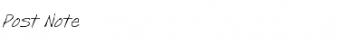 Download Post Note Regular Font Title Preview