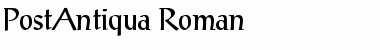 Download PostAntiqua-Roman Regular Font Title Preview
