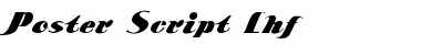 Download Poster Script Lhf Regular Font Title Preview