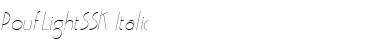 Download PoufLightSSK Italic Font Title Preview