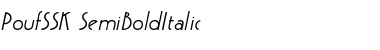 Download PoufSSK SemiBoldItalic Font Title Preview